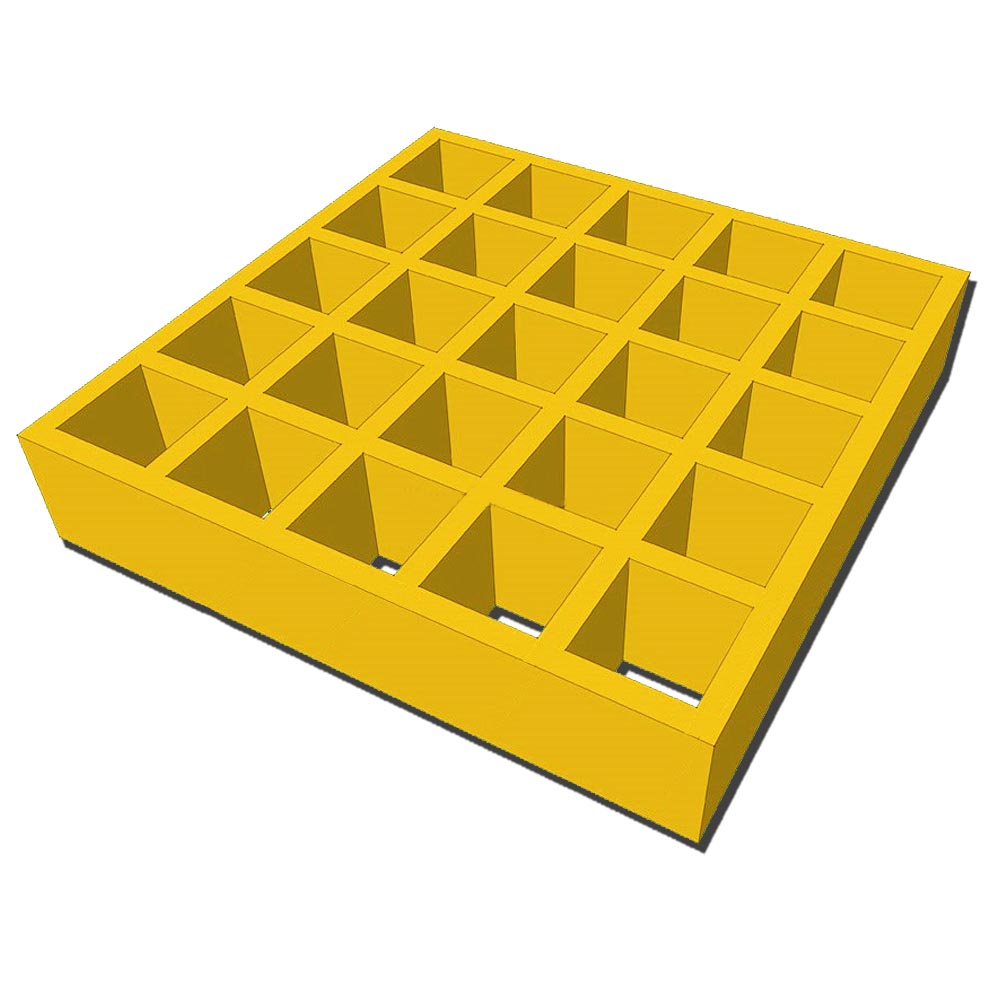 38mm Square Open Mesh GRP Grating - 25mm Deep